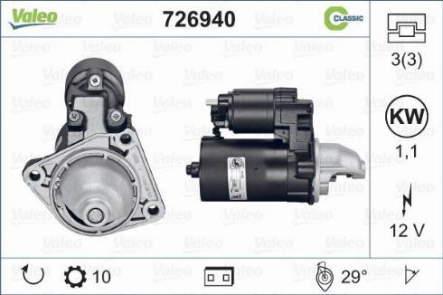 Valeo 726940 - Marş Dinamosu parcadolu.com