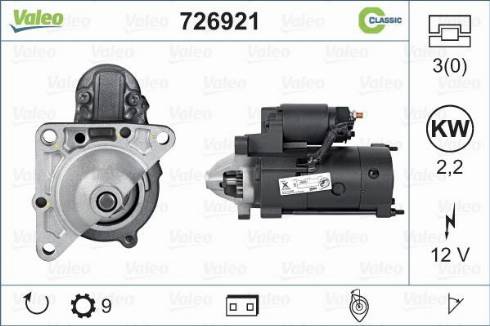 Valeo 726921 - Marş Dinamosu parcadolu.com