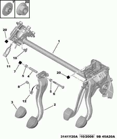 PEUGEOT 4534.48 - Fren Lamba Pedal, Müşürü parcadolu.com