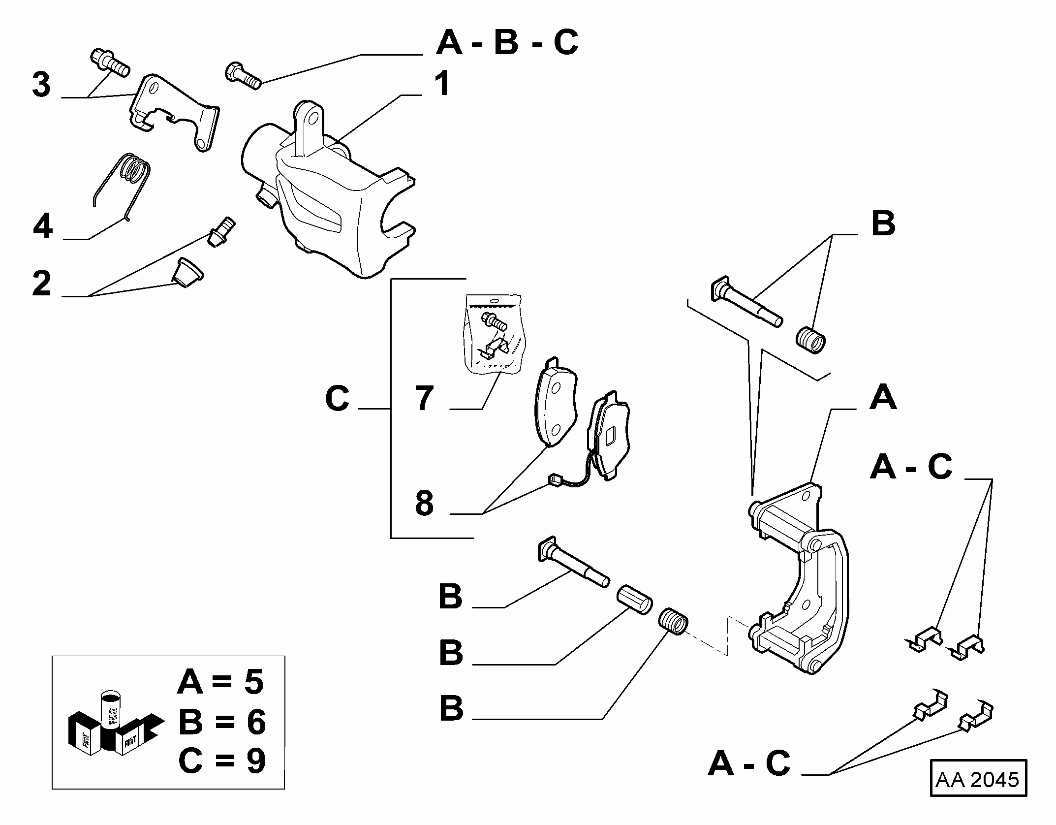 FIAT 77364590 - Fren Balata Seti, Diskli Fren parcadolu.com