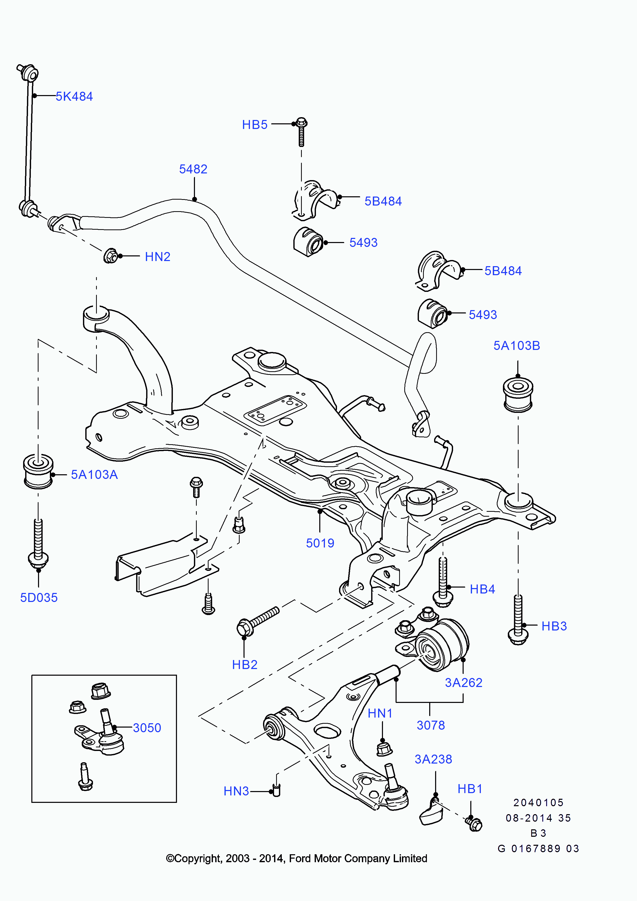 FORD 1686594 - Demir / kol, stabilizatör parcadolu.com