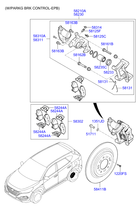 Hyundai 58302-D3A00 - Fren Balata Seti, Diskli Fren parcadolu.com