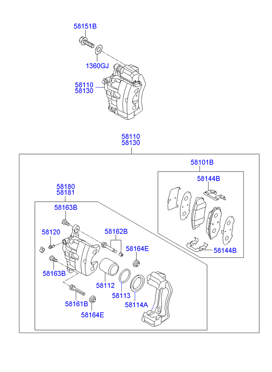 Hyundai 58101-2YA00 - Fren Balata Seti, Diskli Fren parcadolu.com