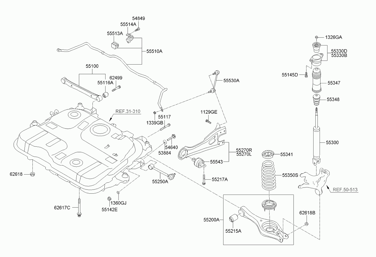 Hyundai 55118-1D000 - Yataklama, Bugi kolu parcadolu.com