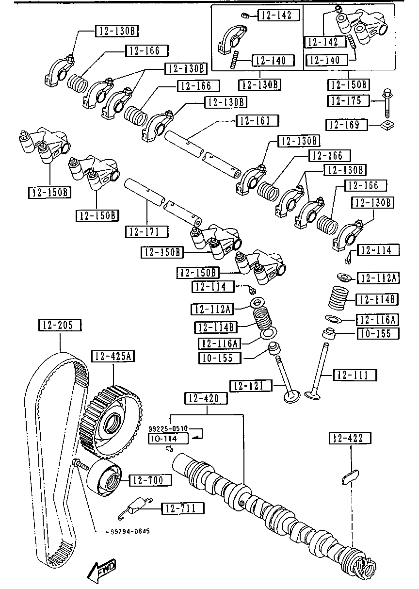 FORD B630-12-700D - Triger Gergi Rulmanı, Eksantirik Rulmanı parcadolu.com