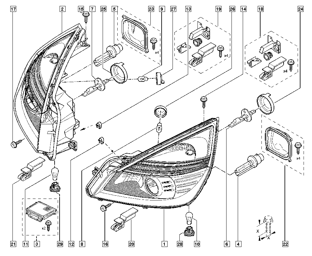 RENAULT 77 01 062 188 - Far Ampul parcadolu.com