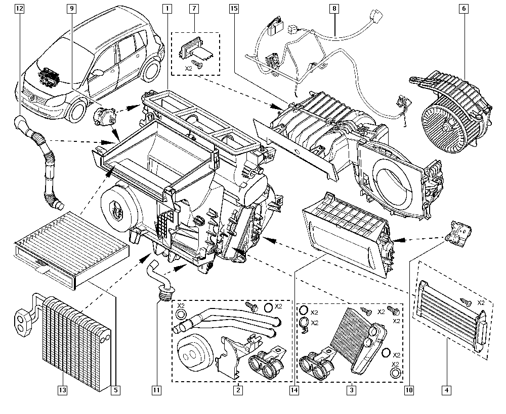 RENAULT 7701207874 - Evaporatör, Klima Sistemi parcadolu.com