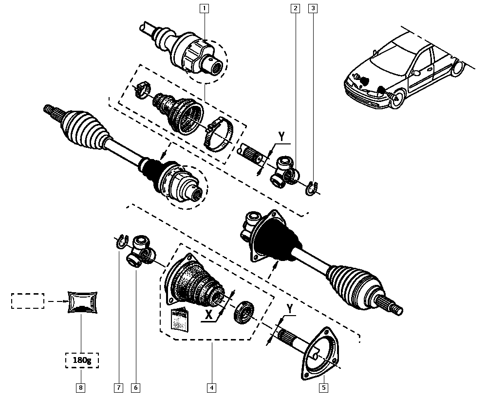 RENAULT 7701470566 - Aks Körüğü, Tahrik Mili parcadolu.com