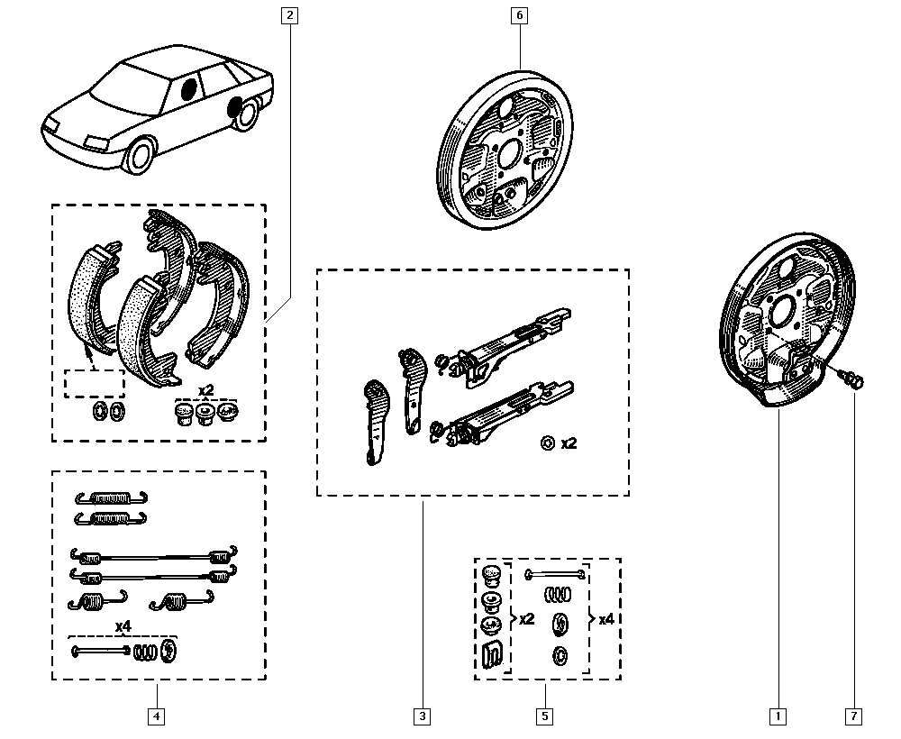 RENAULT 7701349780 - Fren Pabuç Takımı parcadolu.com