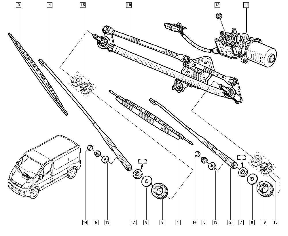 RENAULT 77 01 055 893 - Silecek Motoru parcadolu.com