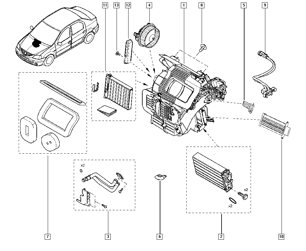 RENAULT 6001547484 - Kalorifer Radyatörü parcadolu.com