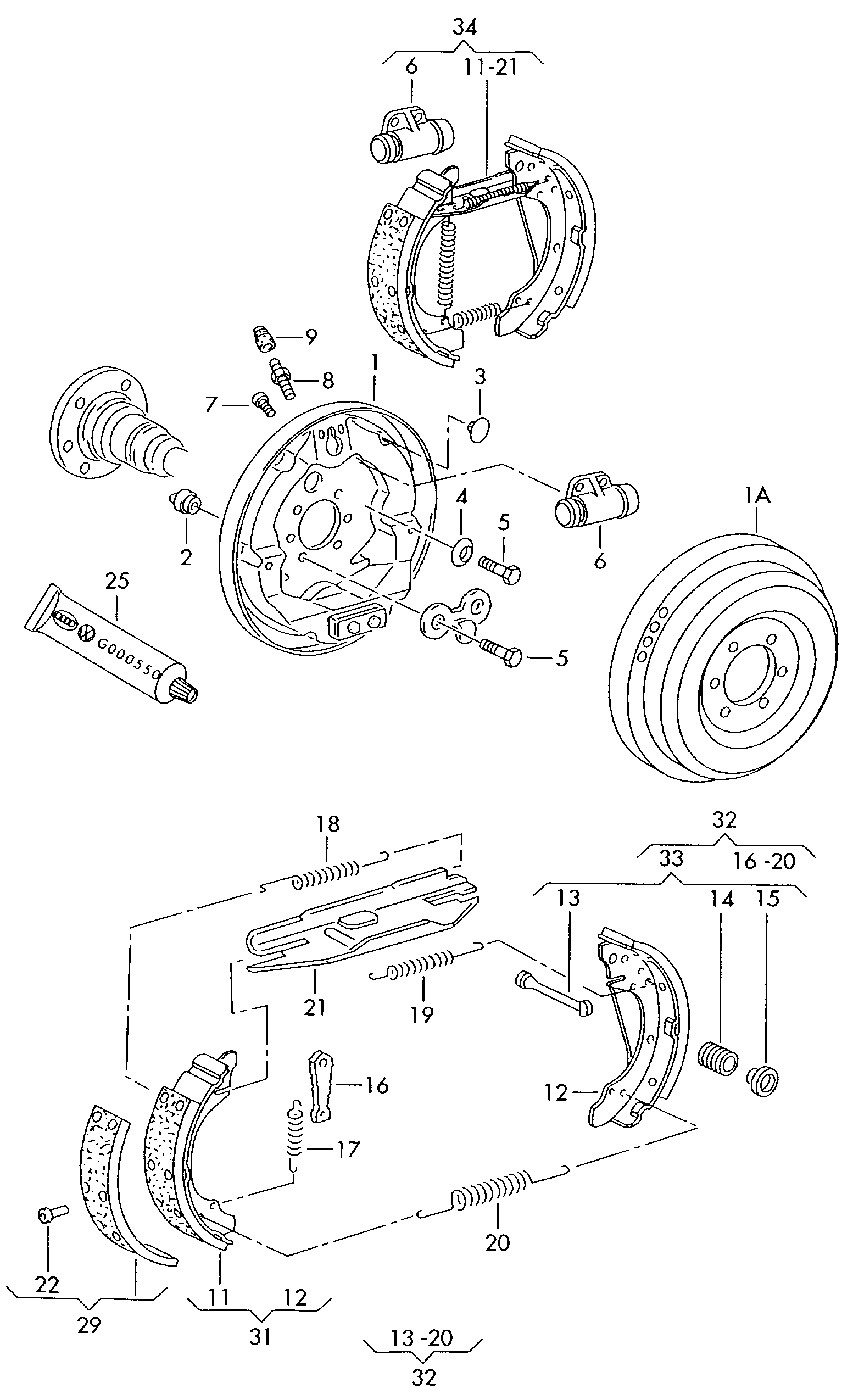 VAG 6Q0 698 525 A - Fren Pabuç Takımı parcadolu.com