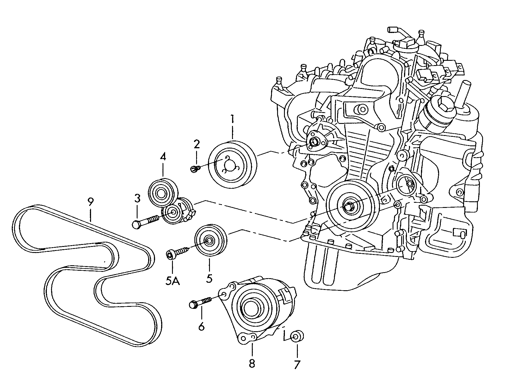 VW 03D 145 276 D - Alternatör Gergi Rulmanı parcadolu.com