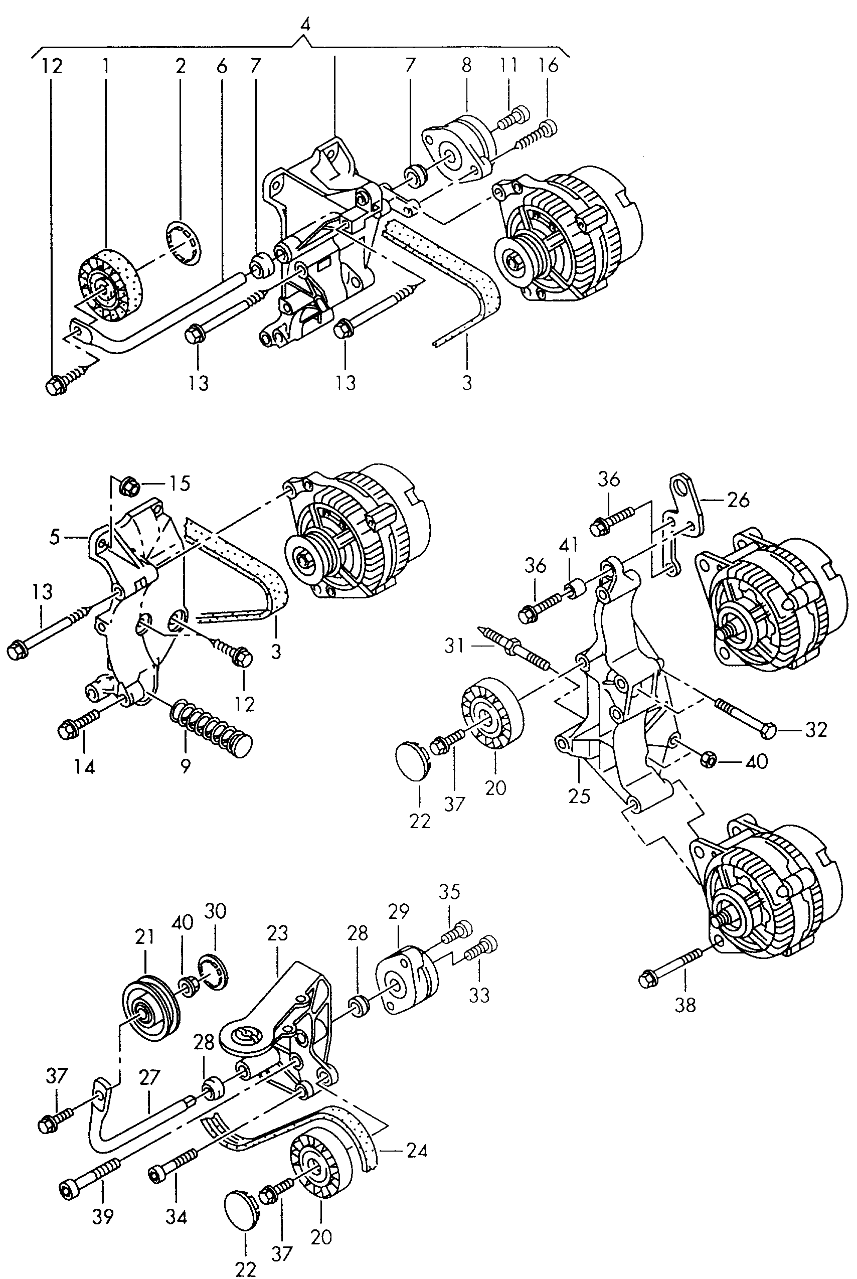 VW 028 145 278 E - Alternatör Gergi Rulmanı parcadolu.com