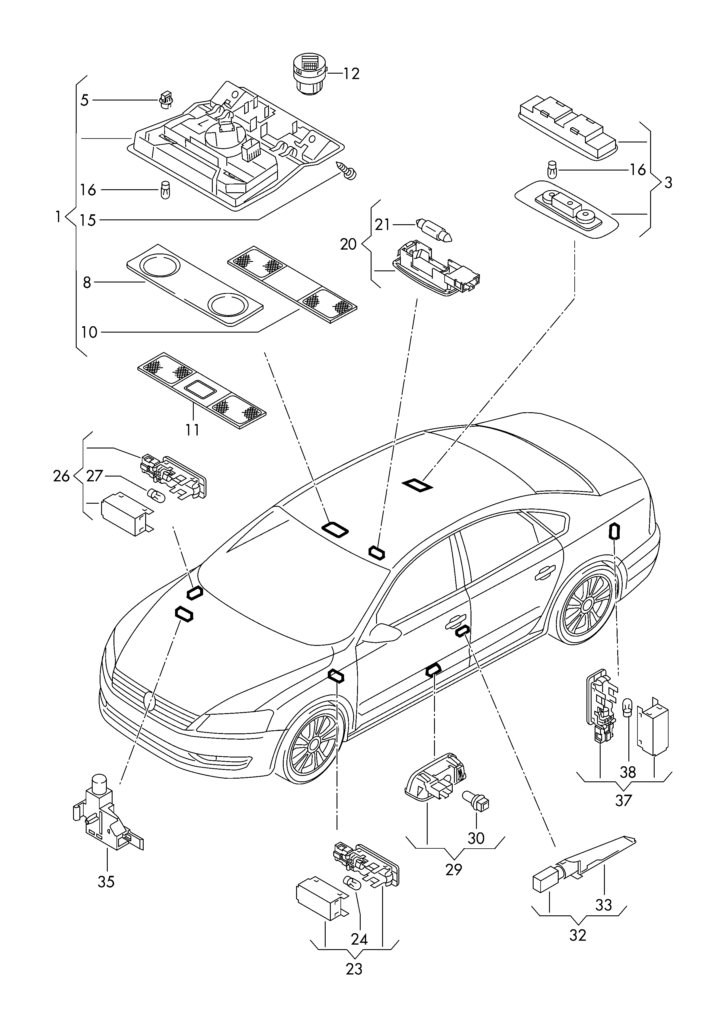 VAG 1K0947125H - Diffusor lens parcadolu.com